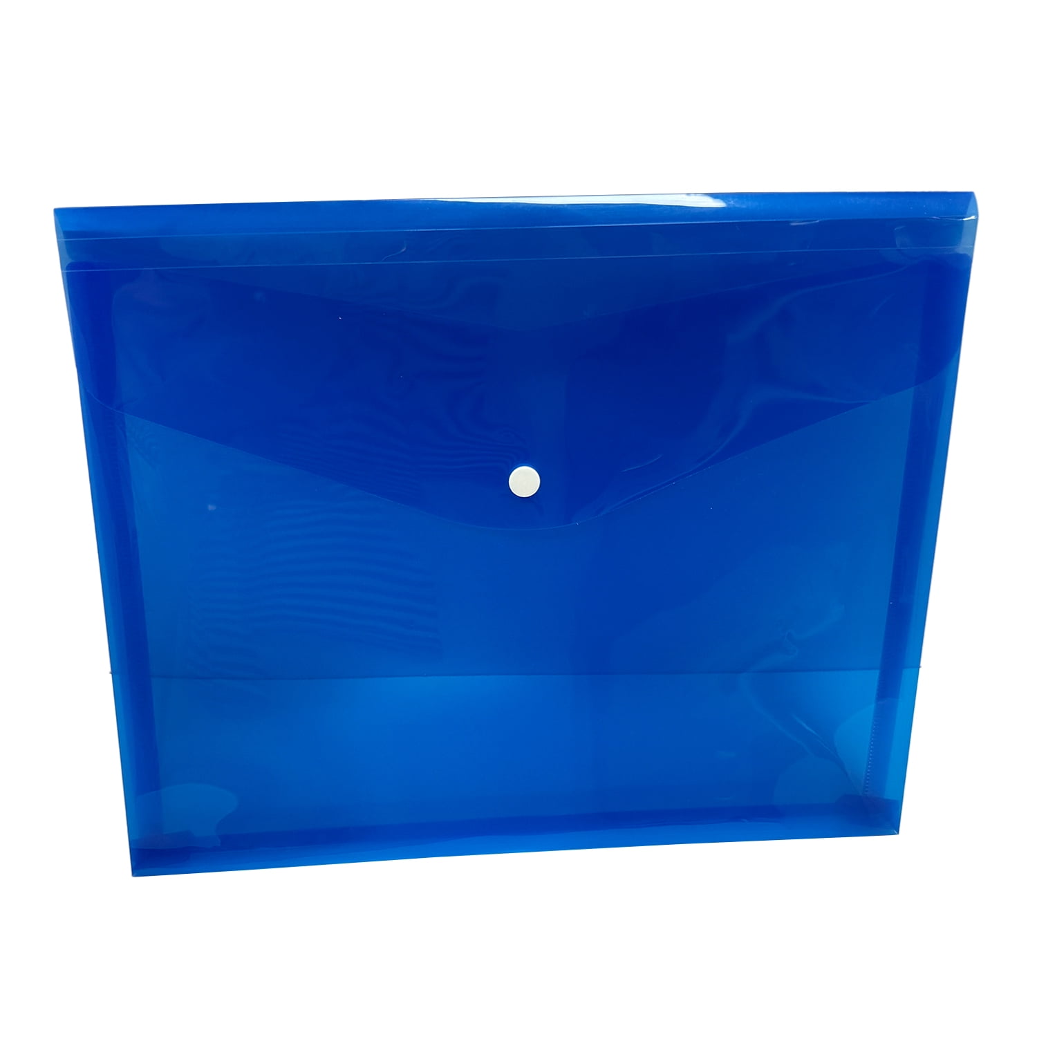 Porte-documents extensible à bouton-pression stylo +Gear, couleur bleue, nouveau autoportant