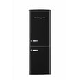 thumbnail image 3 of Unique Classic Retro 7 CU. FT. Electric Bottom Freezer Refrigerator with Wine Rack in Midnight Black, 3 of 14