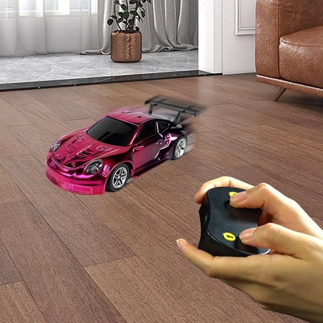 LSLJS Mini Voiture Rc 2,4 g Petite Légère Plaquée Or de Poche Voiture de Course à Cinq Voies Modèle de Voiture de Simulation Jouet Voiture, Modèle de Voiture
