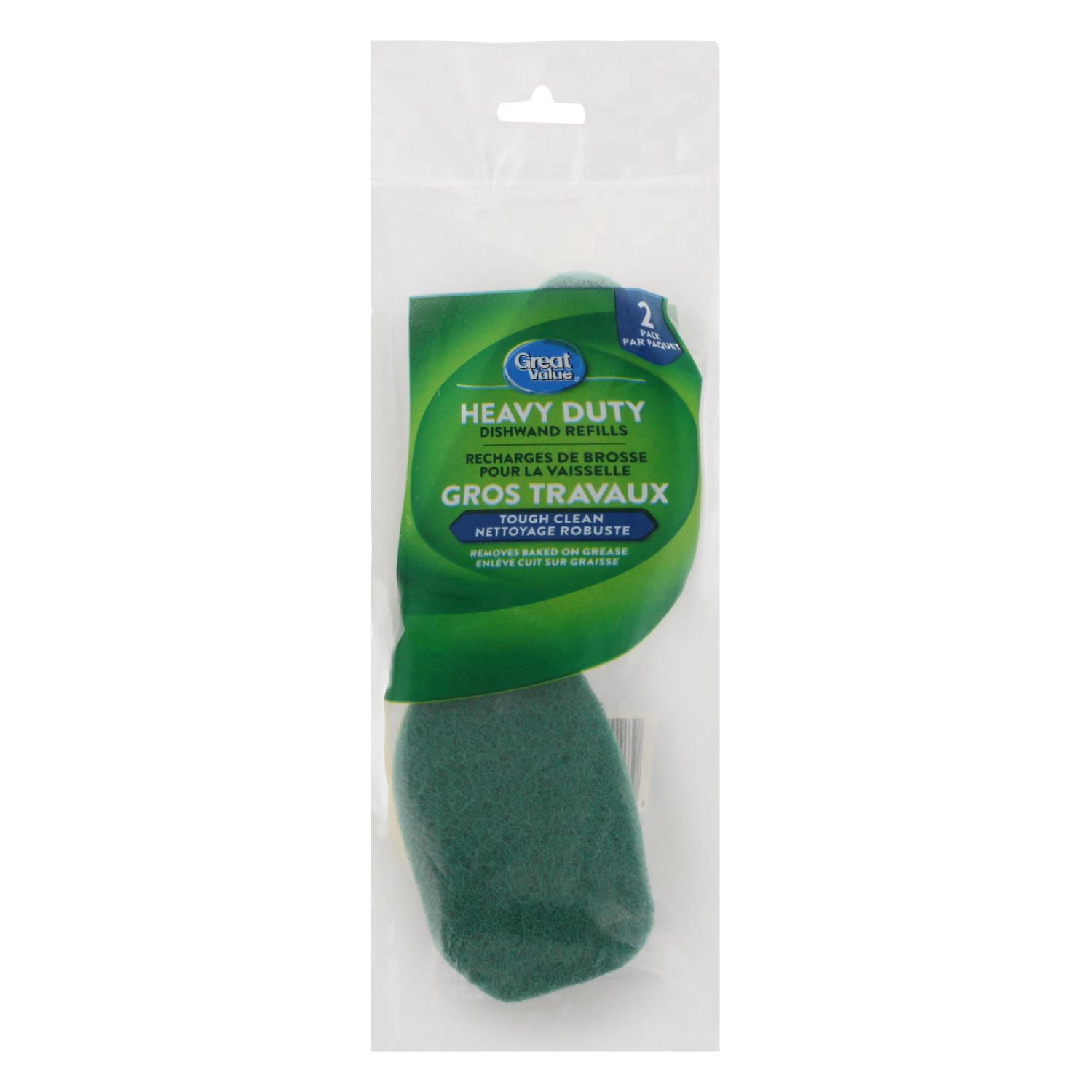 Great Value Heavy Duty Dishwand Refills, 2-Count