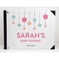 thumbnail image 2 of Darling Souvenir White Hanging Stars Personalized Baby ShowerGuestBookHardboundGuestSign-InBookGuestRegistryGuestbook-9 x 12 Inches, 2 of 4