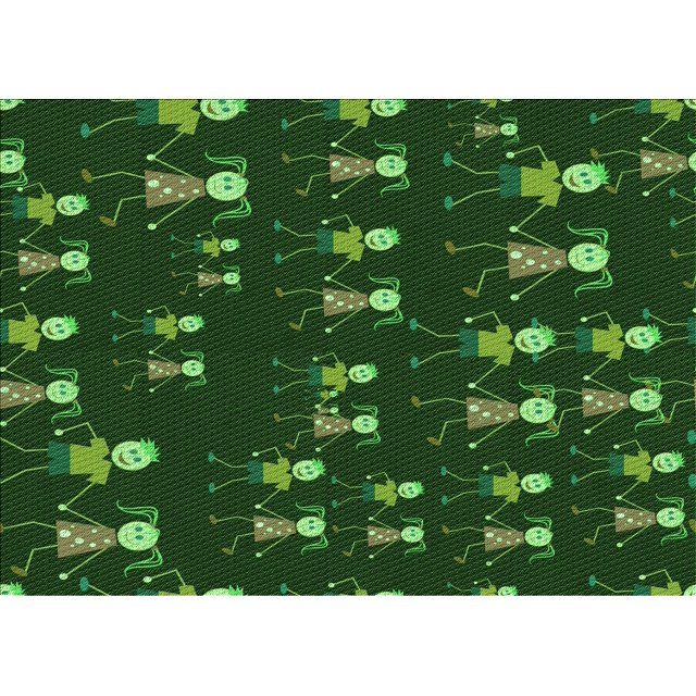 Ahgly Tapis Rectangulaire Lavable en Machine Intérieur Transitionnel Vert Lime Foncé, 7 Pieds x 9 Pieds