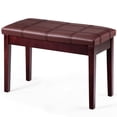 thumbnail image 4 of Gymax Banc Clavier de Piano en Cuir PU Coussin Rembourré Double Siège Rangement, 4 of 6