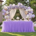 thumbnail image 4 of Kadlawus Tulles Table Skirt, Wedding Birthday Banquet Decorative Table Skirt, Ruffled Transparent Tablecloth for Party Dessert Table Decor, 4 of 6