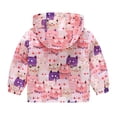 thumbnail image 3 of Kids Winter Coat Solid Color Cartoon Printed Lightweight Jacket Zipper Windproof Jacket Outwear Toddler Puffer Jacket 4-5 Years Kids Clothes, 3 of 4