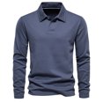 thumbnail image 1 of Gspmoly Mens Shirts, Man Long Sleeve Solid Color V-Neck Button Fashion Fallow T-Shirt Summer Tops Weekly Deals, 1 of 5