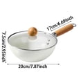 thumbnail image 3 of Christmas Decor Lightweight Ceramic Nonstick Frying Pan Skillet Cookware Chef Grade Kitchen Utensil for Sauteing Frying Eggs Omelets wtih Superior Heat Distribution Easy Clean Induction Compatible, 3 of 6