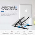 thumbnail image 3 of Support d'Ordinateur Portable Portable Pliable et Ajustable, Support d'Ordinateur Portable Universel Ergonomique en Alliage d'Aluminium pour Voyage, Mini Support Ventilé pour Cahier, pour Macbook, Ordinateur Portable, PC, iPad, Tablette, 3 of 7