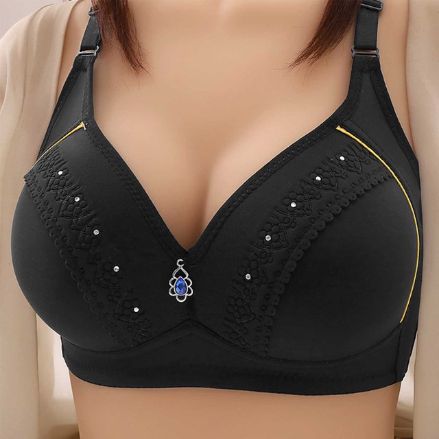 UPPADA and Deals October 8-9 Plus Size Front Button Bras for Women Sports Bras Full Coverage Soft Sleep Wirefree Bras Push Up Bra Seamless Comfort Supportive Bras Plus Size Everyday Bra
