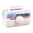 thumbnail image 1 of Wweixi Pill Case Capacity 2-layers Drawer Family Loaded Emergency First Aid Kit Organizer Multi-functional Plastic Container Home White Medium, 1 of 6