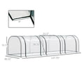 thumbnail image 3 of Outsunny 11.5' x 3' x 2.5' Plastic Mini Tunnel Greenhouse, Clear, 3 of 10