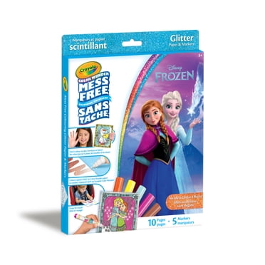 Crayola Color Wonder Mess-Free Glitter Paper & Markers Kit, Disney Frozen