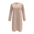 thumbnail image 4 of Ketyyh-chn99 Robes Femmes Jupes pour Femmes Vêtements Robe Droite Unie pour Vacances Robe de Plage à Enfiler Kaki,m, 4 of 5