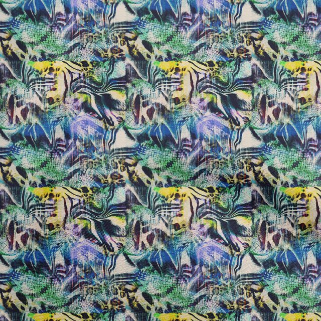 Tissu Polyester Pandexme Bleu Moyen Matériau de Couture Rétractable Imprimé Tissu par Yard 56 Pouces de Large