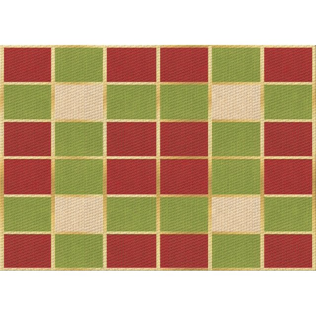 Ahgly Company Machine Washable Indoor Rectangle Transitional Green Area Rugs, 5' x 8'