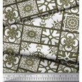 thumbnail image 3 of Soimoi Tissu Poly Georgette à Carreaux et Damas Patchwork Imprimé 1 Yard 42 Pouces de Large, 3 of 3
