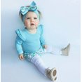 thumbnail image 3 of Newborn Baby Girl Boy Ruffled Long Sleeve Romper Solid Color Casual Bodysuit Spring Fall Clothes, 3 of 6