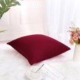 thumbnail image 3 of Unique Bargains 18'x18' Decorative Throw Pillow Cover Stretch Spandex Sofa Cushion Cover, Red, 3 of 8