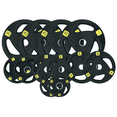 thumbnail image 1 of HAJEX Olympic Rubber Tri-Grip Plates Set 2 inch - 319LB Set - ( 5.5LB, 11LB, 22LB, 33LB, & 44LB), 1 of 6