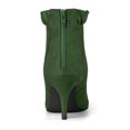 thumbnail image 2 of Unique Bargains Women's Ruffle Zipper Stiletto Heel Ankle Boots, 2 of 7