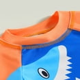 thumbnail image 3 of EIMELI Boys Swimsuits Short Sleeve Shark Print Rash Guard Shorts Set Swimwear, 3 of 6