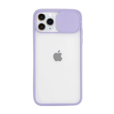 Conçue pour iPhone 13 Pro Max, Étui avec Cache Coulissant pour Appareil Photo, Pare-Chocs en Caoutchouc Souple Antichoc et Étui Arrière Rigide de Protection pour iPhone 13 Pro 6,1 Pouces (2021) - Violet