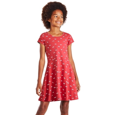 Robe patineuse à manches courtes George pour filles