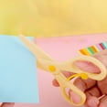 thumbnail image 4 of SIYTUAU Yellow Safety Scissors For Children Paper Craft Plastic Material 5.31X2.36In Size Rounded Head Wrap To Prevent Injury For School Or Home Use Kids Tool Yellow, 4 of 6