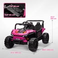 thumbnail image 3 of Qaba 12V Kids Ride On Car w/ Remote Control, Spring Suspension Pink, 3 of 10