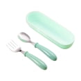 thumbnail image 2 of Uuiauoio Stainless Steel Foldable Travel Utensil Set Portable Spoon Fork and Storage Box Camping Hiking Picnic Office Lunch Compact Reusable Tableware Kit, 2 of 6