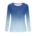 thumbnail image 2 of Hauts à Manches Longues pour Femmes T-Shirt Ample Imprimé Mode pour Femmes Blouse à Manches Longues Col Rond Hauts Décontractés T-Shirts à Manches Longues pour Femmes T-Shirts Longs pour Femmes T-Shirts pour Femmes Mode, 2 of 5