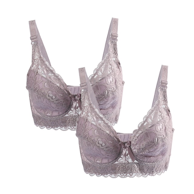 INSPIRE CHIC Women's Plus Size Full Coverage Padded Floral Underwired Bra