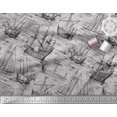thumbnail image 3 of Soimoi Modal Satin Fabric Waves & Ship Ocean Print Fabric by The Yard 42 Inch Wide, 3 of 4