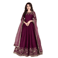 thumbnail image 1 of Custom Made Dark Color Women Kameez Salwar Pakistani Designer Party Wear Long Anarkali Suit, 1 of 5
