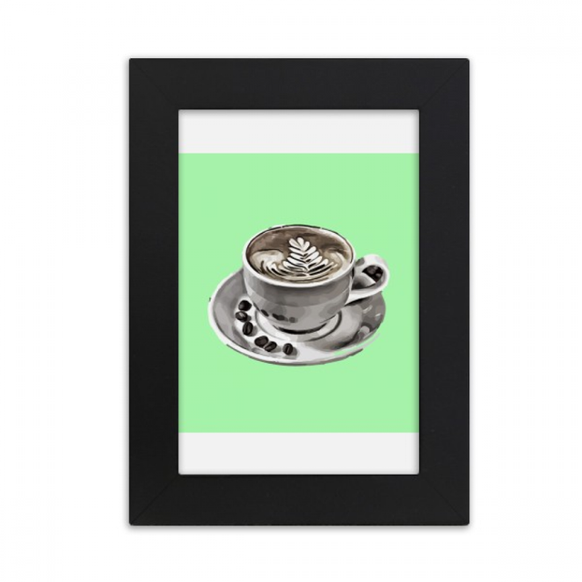 Watercolor Manner Painting Caf Coffee Desktop Photo Frame Picture Display Art Painting Exhibit