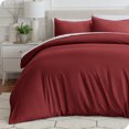 thumbnail image 1 of Bare Home Housse de Couette Sablée - Ultra Douce - Premium 1800 Collection - Ensemble 2 Pcs - Lit Simple/simple TG, Bois de Rose, 1 of 8