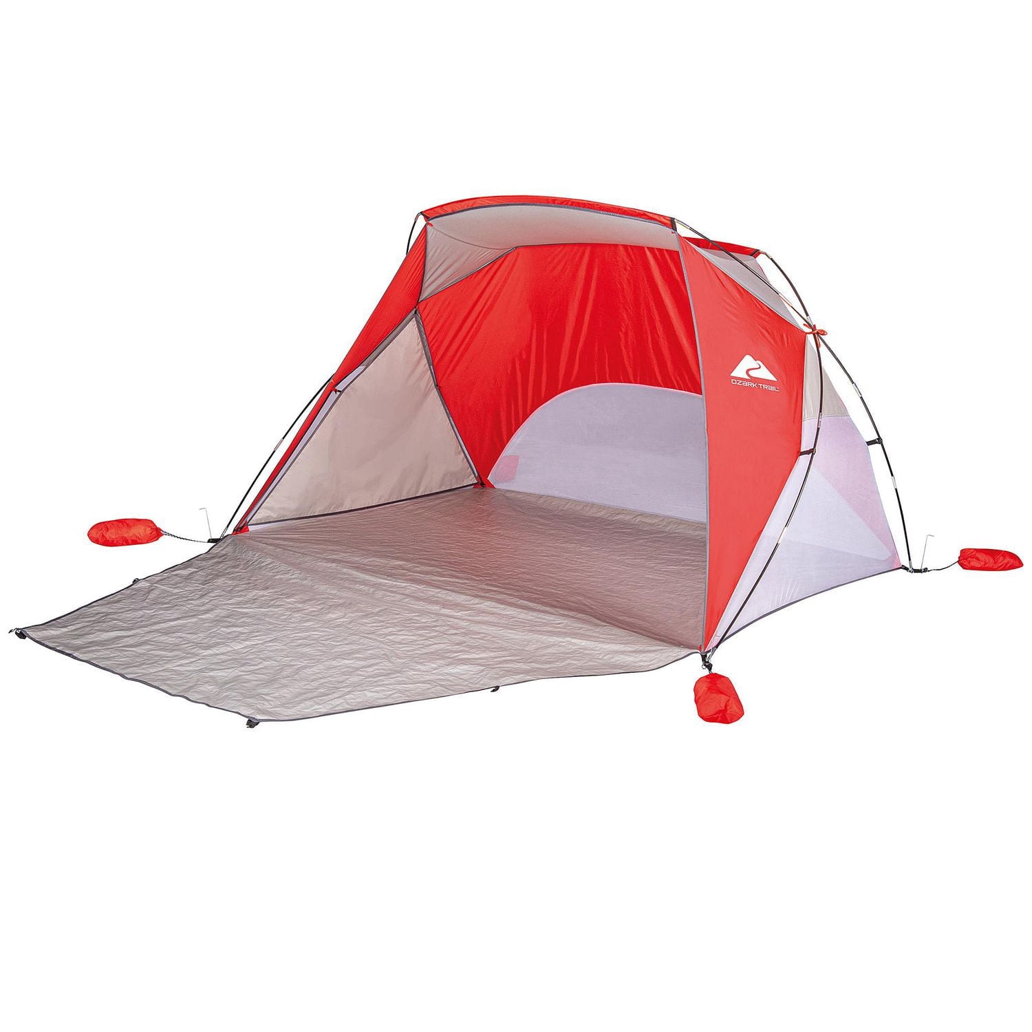 Ozark Trail Sun Shelter,Size: 8ft x 6ft x 5ft H, Use Camping, Picniking or Beach, 2 Adults, Easy Set Up, Red Colour