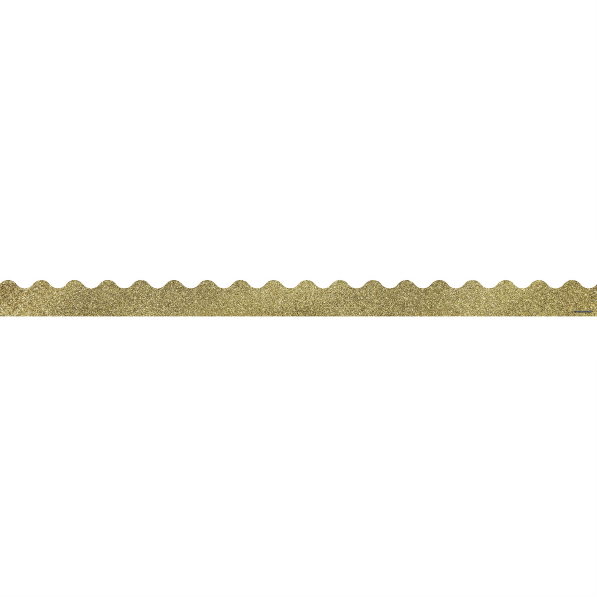 Carson Dellosa Scalloped Borders, Gold Glitter, 3 Feet x 2-1/4 Inches Each, 13 Strips