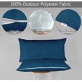 thumbnail image 4 of Vargottam Indoor/Outdoor Polyester Fabric Lumbar Pillow With Insert, All-Weather Waterproof Decorative Throw Pillow for Patio Furniture-Set of 2 - Navy Blue, 4 of 7