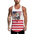 thumbnail image 1 of Innerwin Débardeurs Imprimé Drapeau Américain Hommes Débardeurs de Musculation Gym Sans Manches Style Été B m, 1 of 2