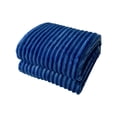 thumbnail image 1 of Blue 100Cm Year-Round Fleece Throw Blanket Lightweight Design Reversible Texture Microfiber #02CJf, 1 of 6