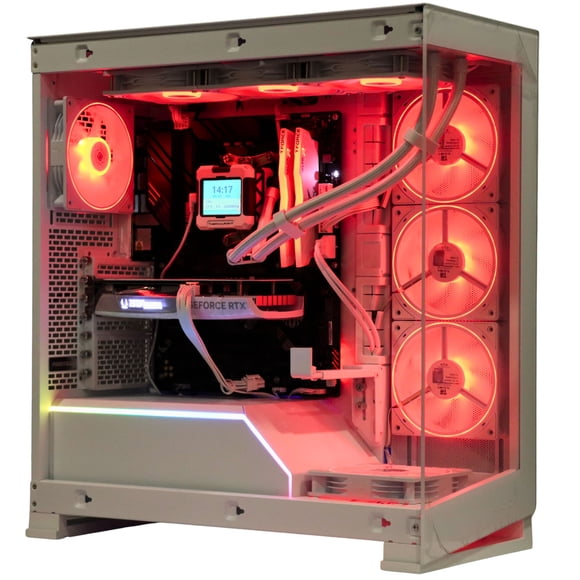 Delta Labs Leviticus White Gaming PC — Ryzen 7 5700 8-Core, RTX 5060, 32GB DDR4 RAM, 2TB NVMe SSD, Windows 11 — High FPS, 1440p & 4K Ready, Stunning White Build