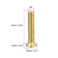 thumbnail image 2 of Unique Bargains M3x16mm Brass Machine Screws, Phillips Pan Head Fastener Bolts 10Pack, 2 of 5