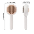 thumbnail image 4 of Pet Comb Stainless Steel Pin Plastic Material One Click Hair Removal Massage Effect Easy Clean for Cats Dogs Shedding Management, 4 of 5