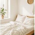 thumbnail image 2 of Q VITA Linen TENCEL Duvet Cover Set, Queen Size, 3-Piece Bedding for Adults – White Color, Soft, Breathable, OEKO-TEX Certified, Designed in Canada, 2 of 6