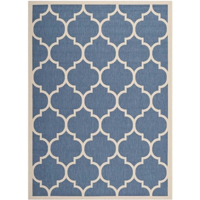 Safavieh Courtyard Blue Indoor Outdoor Rug - 5'3" x 7'7"