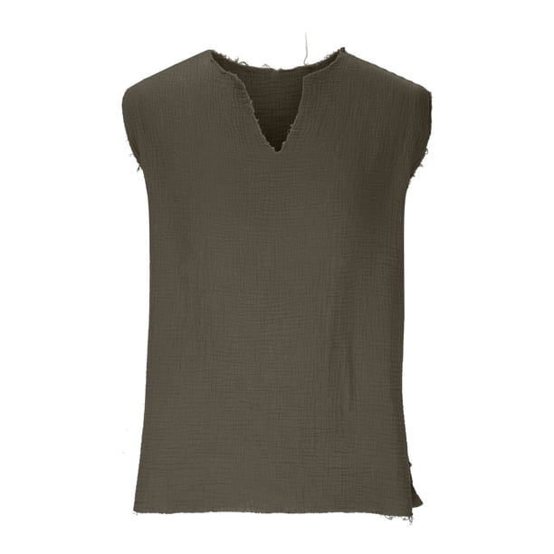 ylioge Ripped Tank Tops for Men Sleeveless V Neck T-Shirts