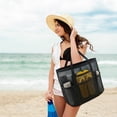 thumbnail image 3 of Large Capacity Travel Beach Bag for Outdoor Use - Foldable Sandproof Tote with Mesh Top and Inner Layer for Beach Picnics and Camping, 3 of 7