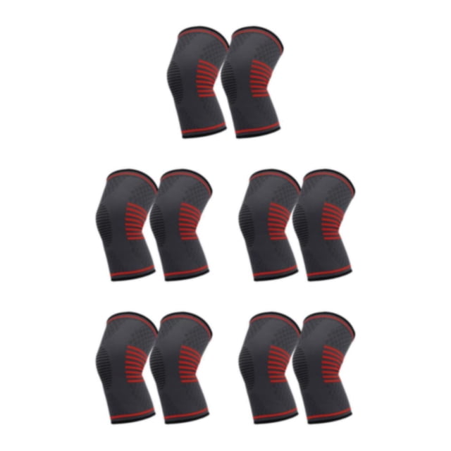 relayinert 2x Lightweight Knee Brace Support For Running Protection And Breathable Durable Knee Pad Comfortable red XL 5Set