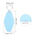 thumbnail image 2 of Unique Bargains Vintage Motel Keychain Blank Hotel Keychains Rhombus Retro Key Tag, Sky Blue, 16 Pack, 2 of 7